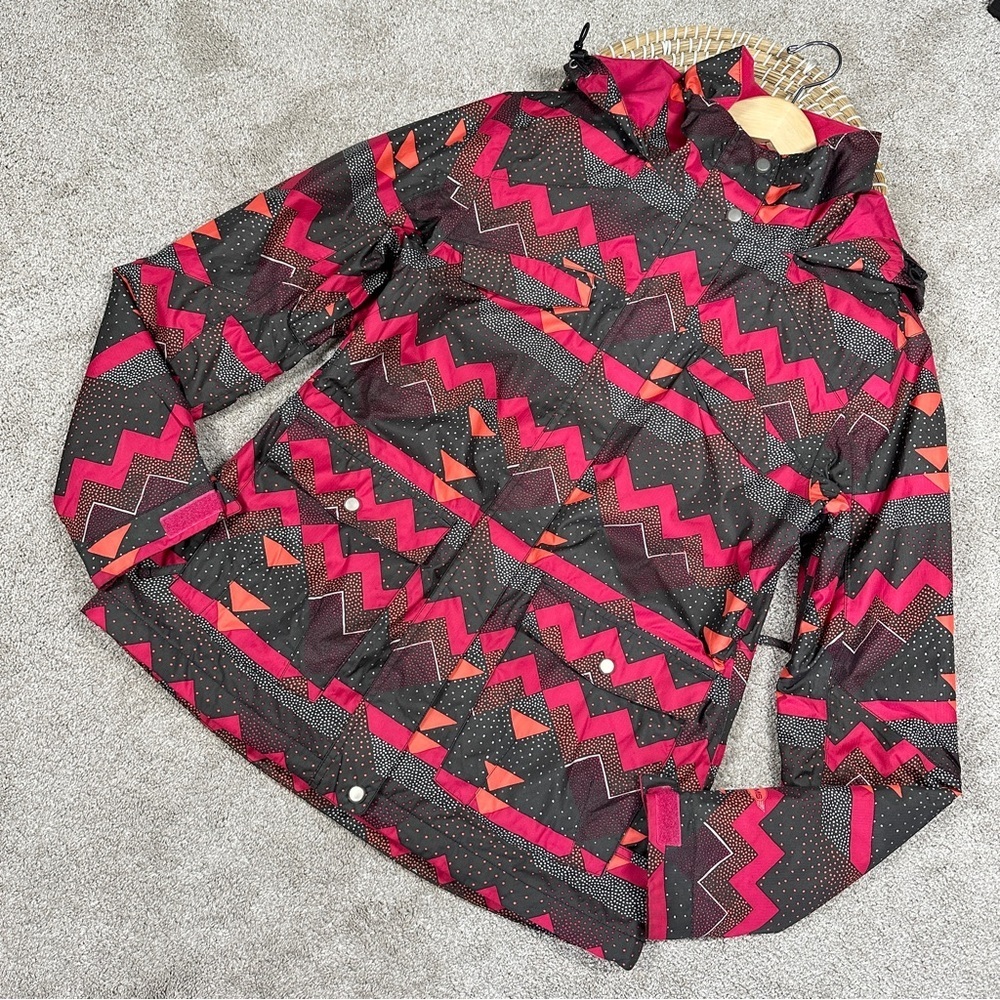 Sims Native Geometric Print Insulated Hooded Ski Snowboard Jacket Multicolored M